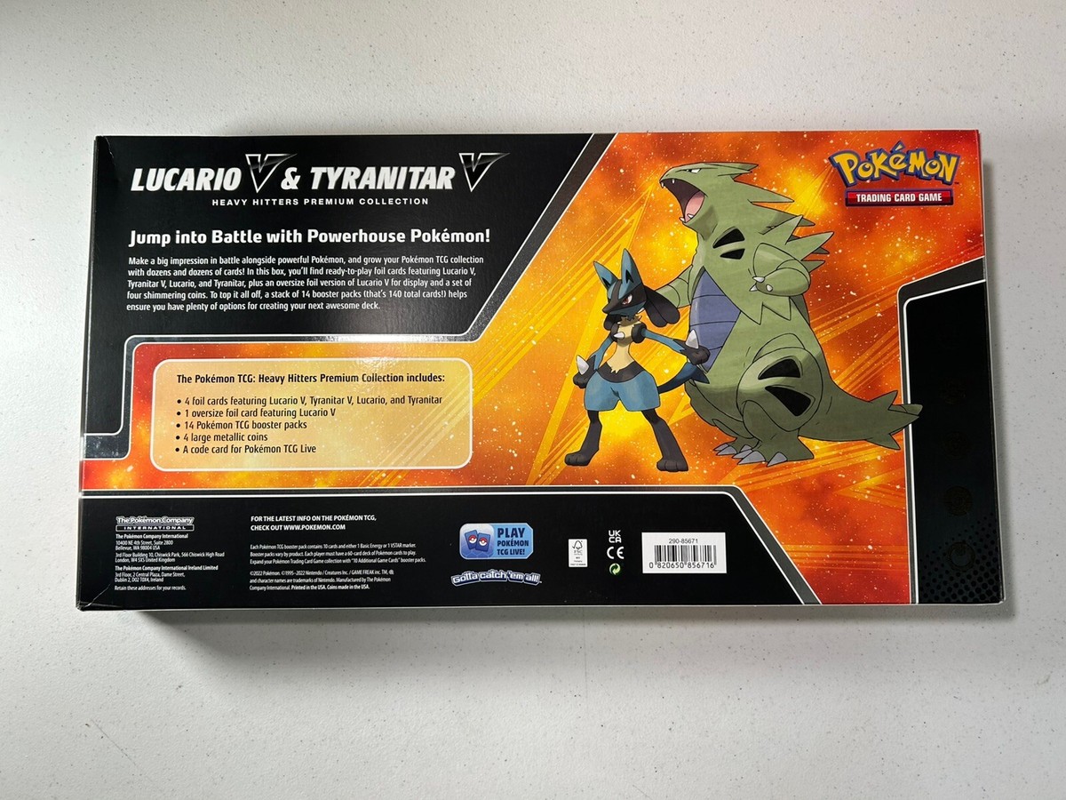 Pokemon TCG Lucario V & Tyranitar V Heavy Hitters Box -14 Packs W