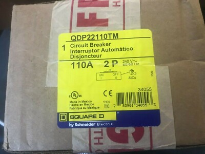 SQUARE D QDP22110TM CIRCUIT BREAKER, 110 AMP, FACTORY SEALED