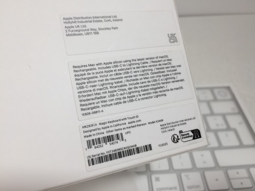 NEW *FRENCH KEYBOARD * Apple Magic Keyboard with Touch ID MK293F/A A2449 FRENCH - Picture 3 of 6