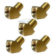 5 Pack 45 Degree 1/4" NPT Pipe Thread Brass Street Elbow Fitting 50130