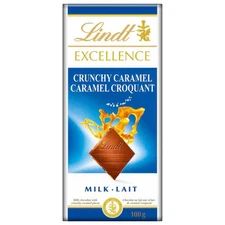 Lindt Excellence Crunchy Caramel Milk Chocolate Bar, 100g/3.5 oz.