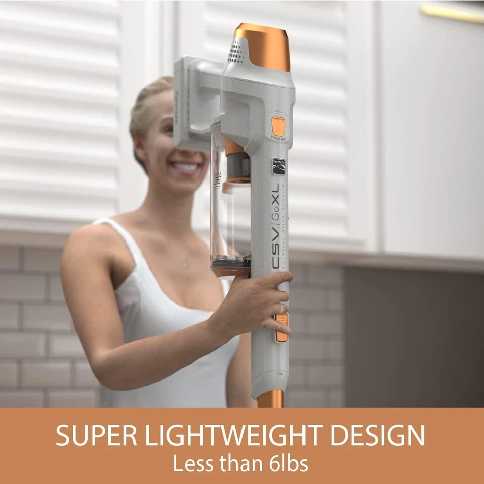 Kenmore DS4030 21.6V Cordless Stick Vacuum with EasyReach Wand, Orange  - Image 4 of 4