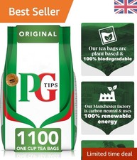 Refreshing Black Tea Bags - 1100 Biodegradable Pyramid Bags for Office Catering 0.05 per strip