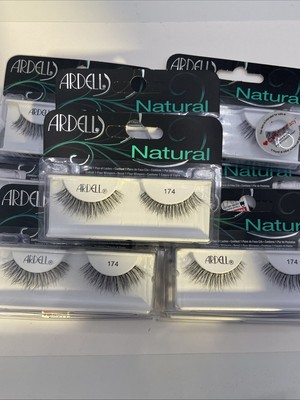 Lot 10 Pairs ARDELL Natural 174 False Eyelashes Fake Strip Eye Lashes Black Lash