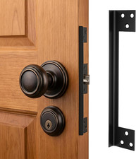 Door Latch Guard Plate, Outswing Door Security Protector to Protect Deadbolt Lat
