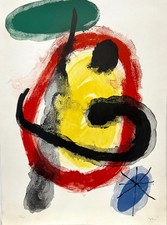 Joan Miró (1893-1983). Murals, 1961, Signed Lithograph.