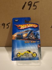 2005 Hot Wheels #77 Rebel Rides 2/5 BLAST LANE Yellow w/Black MC3 Spoke Wheels