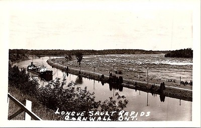 Vintage Postcard RPPC Longue Sault Rapids Cornwall Ontario Canada Y11