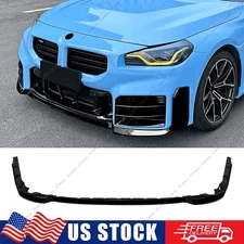 Gloss Black MP Style Winglet Front Bumper Lip Splitter For 2023-2025 BMW M2 G87