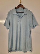 J. Crew Polo Shirt Mens Large Blue Performance Short Sleeve Collared Washable