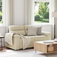 2-Sitzer Sofa Kunstleder Creme 160X81X84 Cm