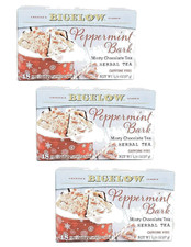 Bigelow Peppermint Bark Herbal Tea - 18 Bags Per Box - 3 Boxes - 54 Bags Total