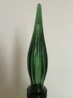 Empoli Green Glass Decanter Genie Bottle w/ Stopper 15” — photo 2