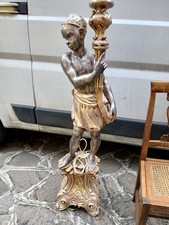 MORO VENEZIANO - STATUA LEGNO SCOLPITA E LACCATA E DECORI DORATI - 1960 EMILIA