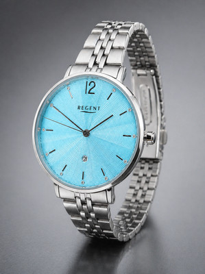 Regent Uhr Damenuhr  - türkises Zifferblatt Ø 32 mm NEU OVP