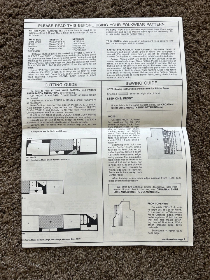 Camisa e vestido croata Folk Wear padrões étnicos 117 - Feminino 6-20/MASCULINO-XL NOVO - Imagem 4 de 4