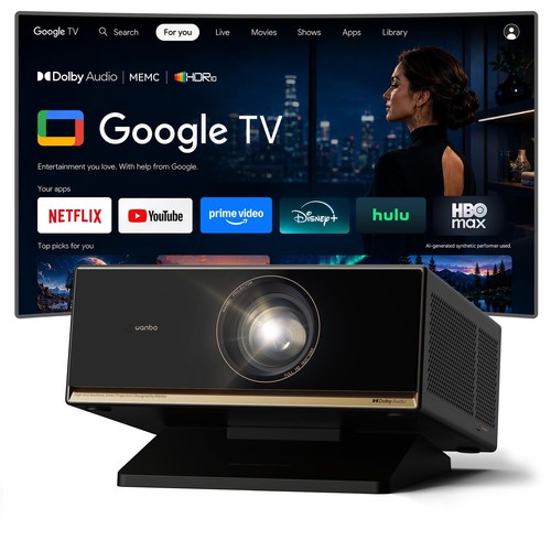 Wanbo X7 Pro Max 1500 ANSI Outdoor Projector 4K Official Google TV Dark Blue