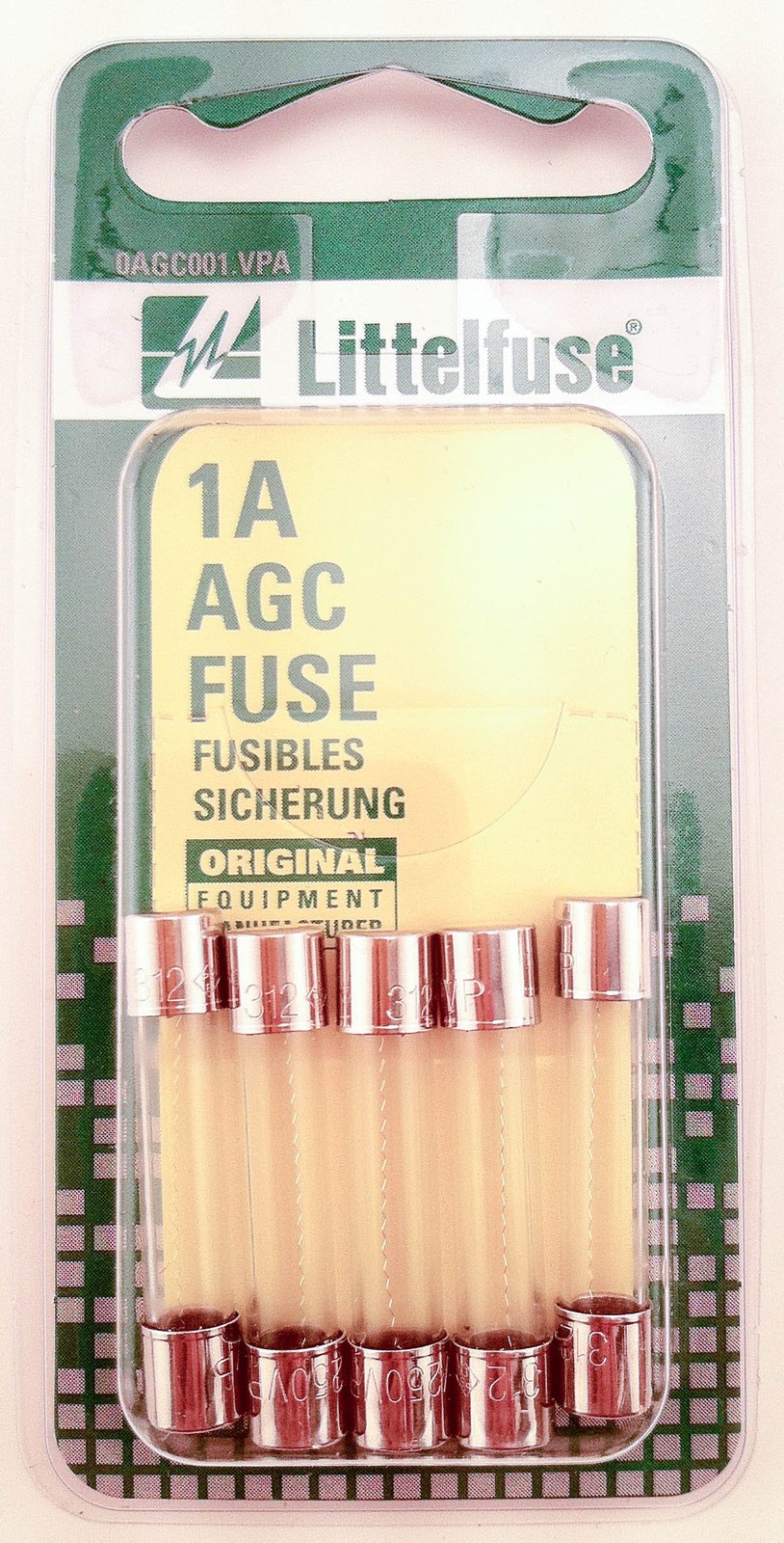Стеклянный картриджный предохранитель Littelfuse AGC1BP AGC - 1a