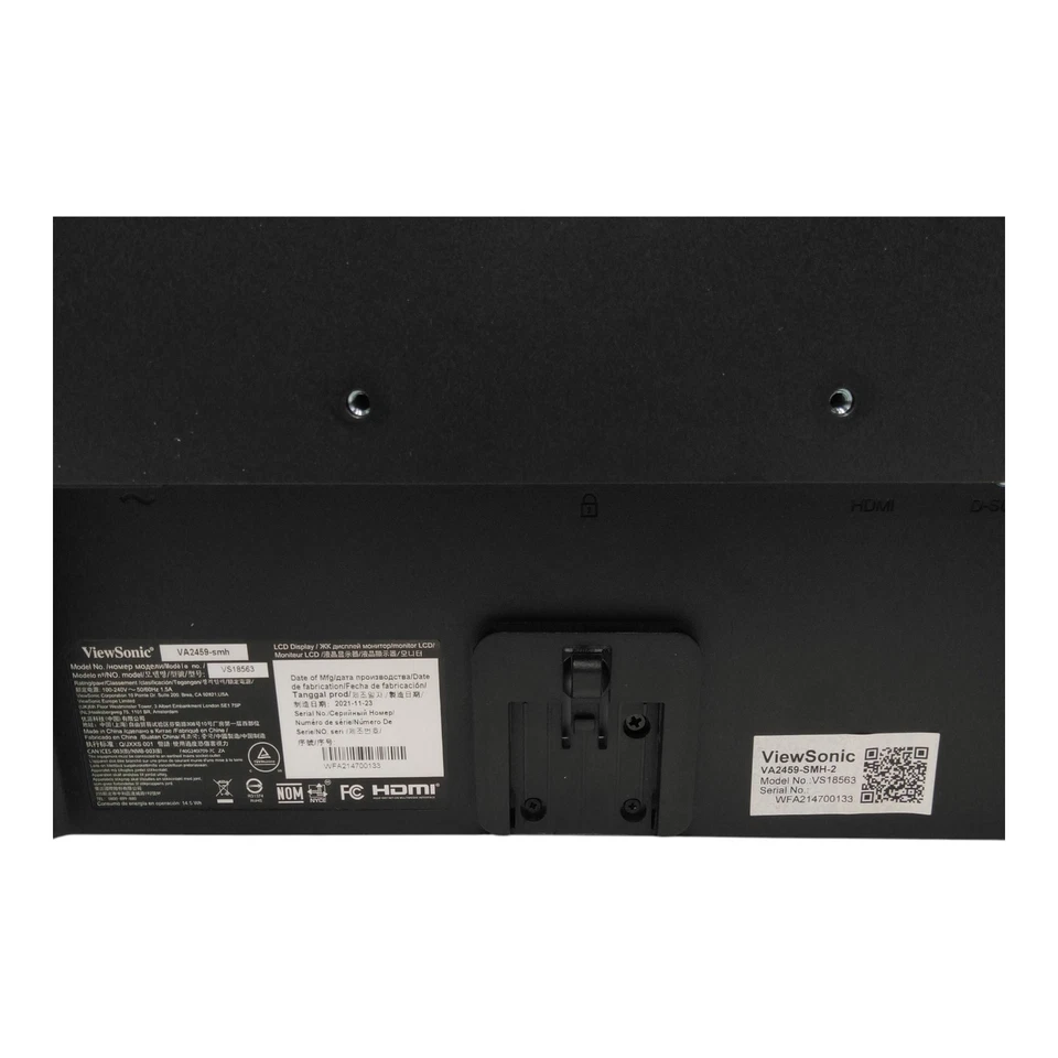 ViewSonic® VA2459-SMH 24" FHD LED Monitor *NO STAND* - Image 3 of 4