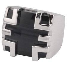 Cartier Le Baiser Du Dragon Falcon's Eye 18k White Gold Men's Ring Size 56 7.5