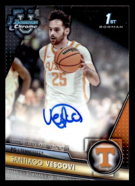 Santiago Vescovi 2023-24 Bowman University Chrome Autograph #BCPA-SV ESE