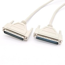 1.5m DB37 Male To Male Extension Cable Industrial Gray White Serial RS232 Cord
