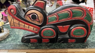 The Wolf, Northwest Coast style carving