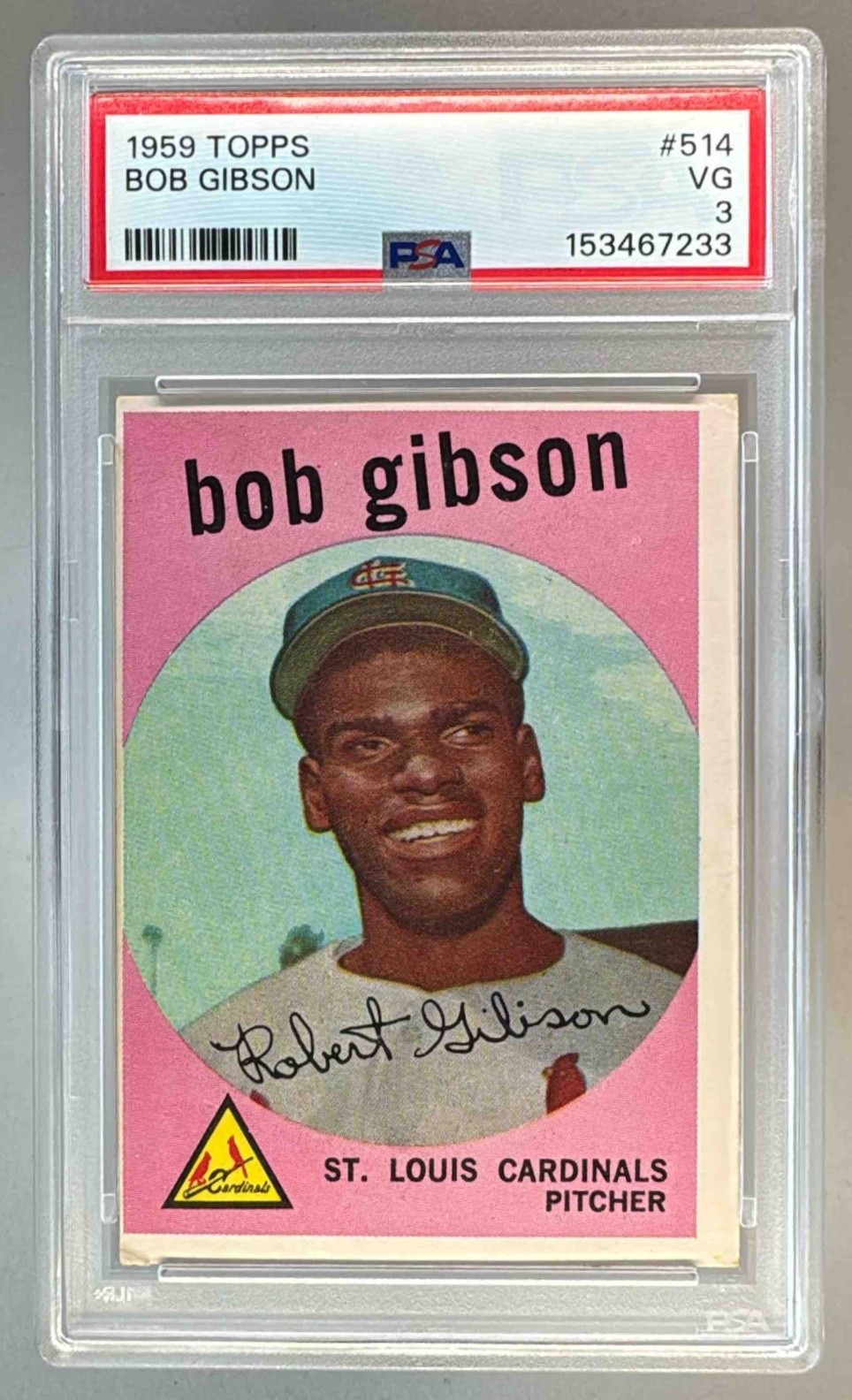 1959 Topps 514 Bob Gibson RC PSA 3 153467233