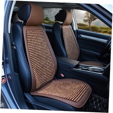Cooling Wooden Beaded Car Seat Cover Comfortable Massage Support Cushion Brown