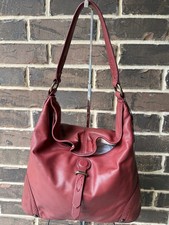 NWT 348 Frye Campus Hobo Shoulder Bag Burgundy Leather