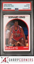 1989 HOOPS #240 BERNARD KING BULLETS HOF PSA 10