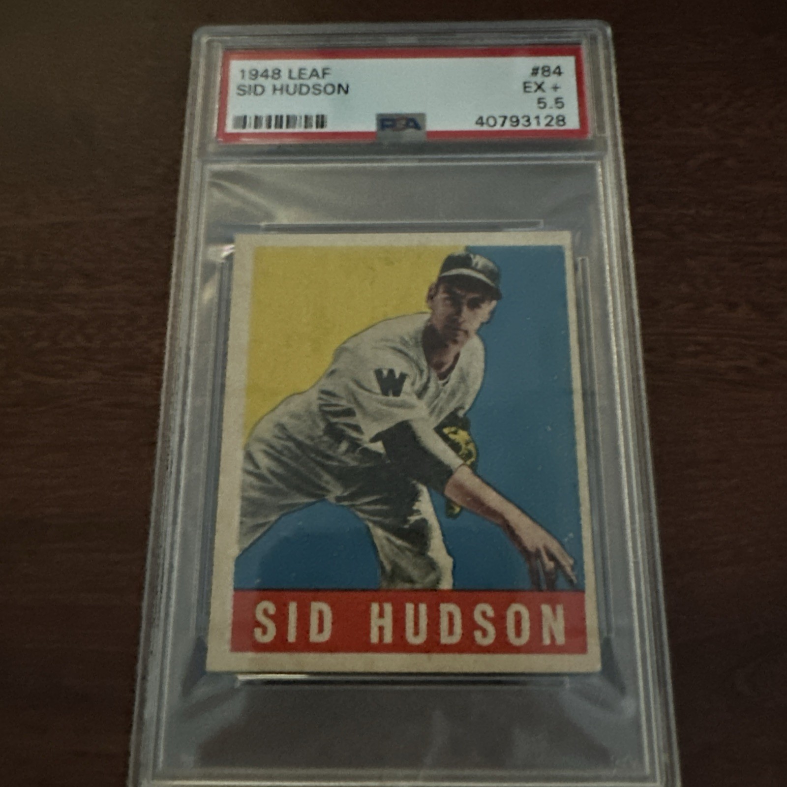1948 Leaf #84 Sid Hudson Washington Senators PSA 5 EX