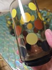 Set Of 4 Vtg Brown Yellow Polka Dot Drinking Glasses/ Tumblers/Highball Beverage — photo 8