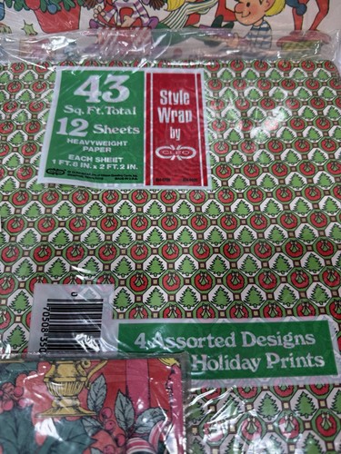 Lotto Lg Carta Regalo Natale Vintage Anni 80/90 Vari Disegni - Foto 5 di 8