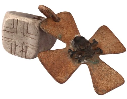 Ring WW2 German Iron Cross Germany WWII Wehrmacht Balcan cross Pendant Military