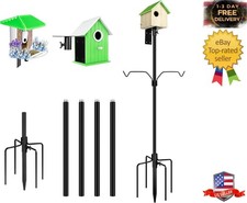 Bird Feeder Pole, 79 Inch Heavy Duty Bird House Pole Mount Kit for Outdoors, Adj