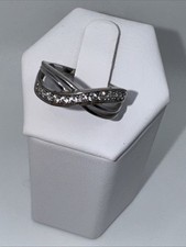 Vintage Sterling Silver And Cz Ring Sz 7