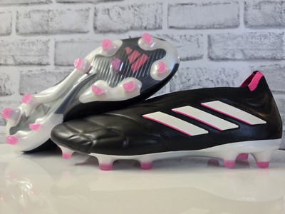 Size 6.5 Adidas Copa Pure + FG HQ8895 Black White Mens Soccer Cleats Laceless