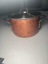 Calphalon Stock Pot -  6 Qt  - Stainless Copper Tri-Clad - With Lid - 8706