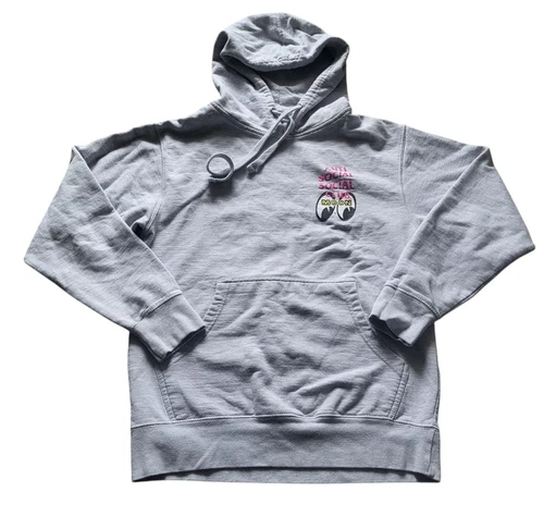 A BATHING APE (BAPE) Felpa con cappuccio impilata usata Anti Social Social Club X Mooneyes grigia taglia small