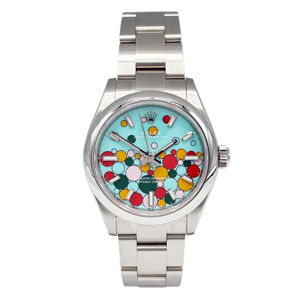 Rolex 277200 Oyster Perpetual Turquoise “Celebration” Dial 31mm Watch image 3