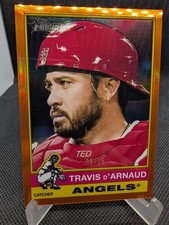 2025 Topps Heritage High Chrome Orange Refractor /25 TRAVIS D'ARNAUD Angels