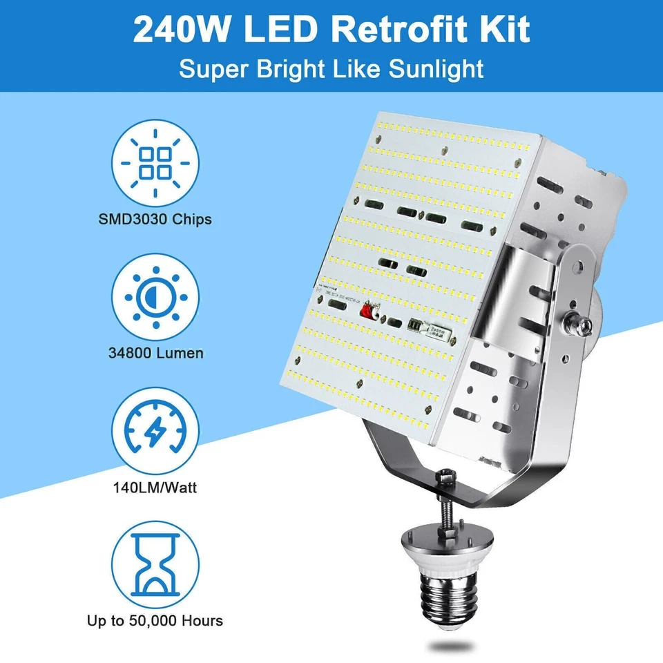 LED Retrofit Kit 240Watt AC480V For Parking Lot Large Area Shoebox Pole Lights - Image 2 of 4