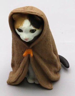 Mini Figure Calico (Brown Towel)  Cat Walnut 