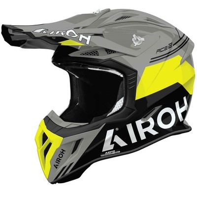 Airoh Aviator Ace 2 Fury schwarz grau gelb Crosshelm ECE 22.06 Carbon M 57/58
