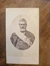 photo cdv vers 1860 Lyon victoire  franc maçon et son écharpe franc maçonnerie