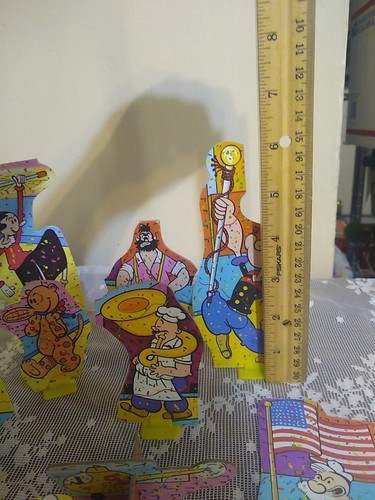 Lot Of Vintage Cardboard Cutouts 2-sided Popeye. Olive Circus Party Gently Used - Picture 6 of 11