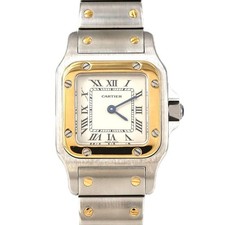Authentic Cartier Santos Galbe SM Two-tone W20012C4 SSxYG Quartz #230-000-42...