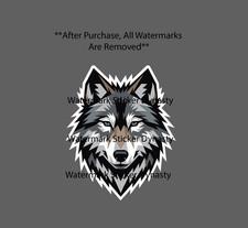 Wolf Geometric Sticker Waterproof Decal Animal Outdoor Nature Wildlife Gift New