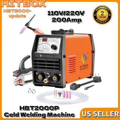 4IN1 Cold TIG Welder 200Amp W/Pulse/Cold TIG/DC/STICK 110V&220V IGBT LED Machine